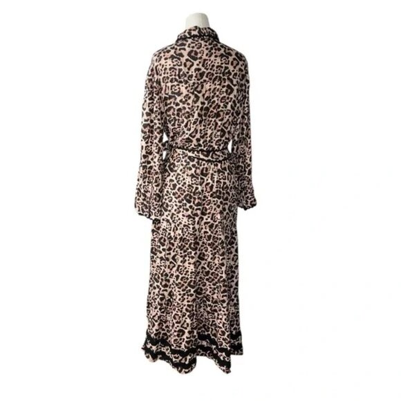 Monsoon Lola leopard print maxi dress brown - Picture 6 of 9